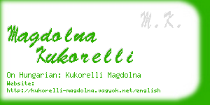 magdolna kukorelli business card